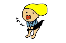 Drooping eyes,thick lips,chubby sticker #3361255