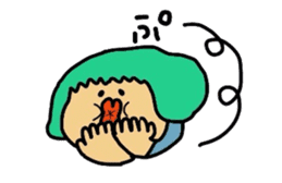 Drooping eyes,thick lips,chubby sticker #3361270