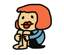 Drooping eyes,thick lips,chubby sticker #3361273