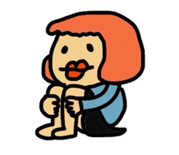 Drooping eyes,thick lips,chubby sticker #3361273