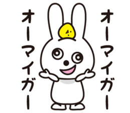 Sticker of a rabbit pretty loosely2 sticker #3361460