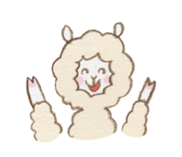 Soft alpaca sticker #3361594