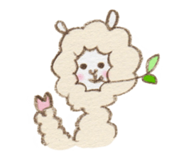 Soft alpaca sticker #3361597