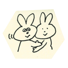 cute bunny reaction Sticker
