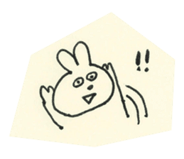 cute bunny reaction Sticker sticker #3361802