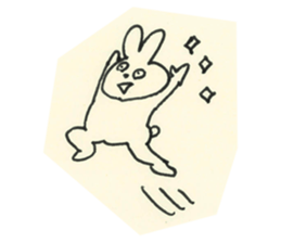 cute bunny reaction Sticker sticker #3361804