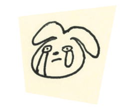 cute bunny reaction Sticker sticker #3361807