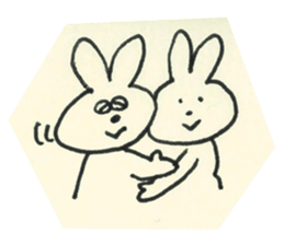 cute bunny reaction Sticker sticker #3361810
