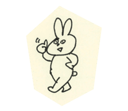 cute bunny reaction Sticker sticker #3361811