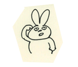 cute bunny reaction Sticker sticker #3361814