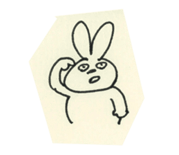 cute bunny reaction Sticker sticker #3361814