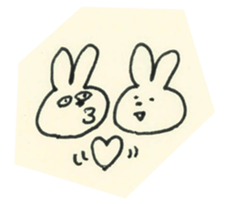 cute bunny reaction Sticker sticker #3361815