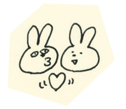 cute bunny reaction Sticker sticker #3361815