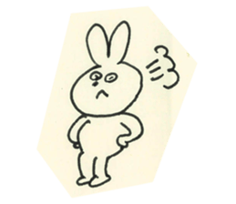 cute bunny reaction Sticker sticker #3361816