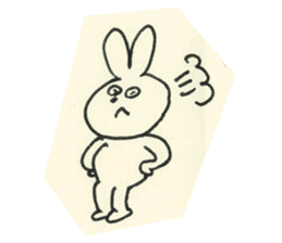 cute bunny reaction Sticker sticker #3361816