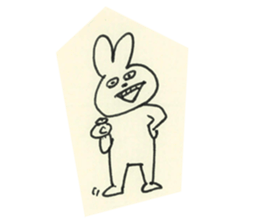 cute bunny reaction Sticker sticker #3361818
