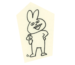 cute bunny reaction Sticker sticker #3361818