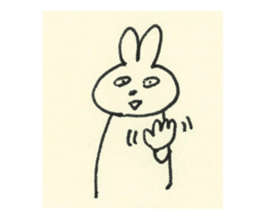 cute bunny reaction Sticker sticker #3361819