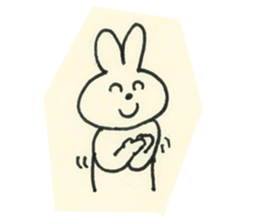 cute bunny reaction Sticker sticker #3361820