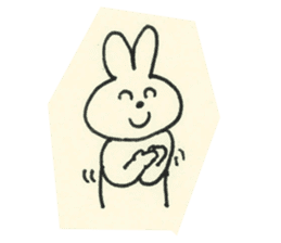 cute bunny reaction Sticker sticker #3361820
