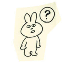 cute bunny reaction Sticker sticker #3361822