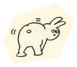 cute bunny reaction Sticker sticker #3361825