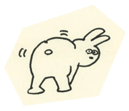 cute bunny reaction Sticker sticker #3361825