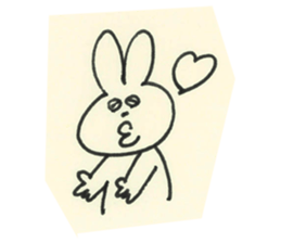cute bunny reaction Sticker sticker #3361826