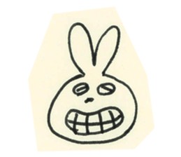 cute bunny reaction Sticker sticker #3361829