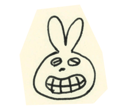 cute bunny reaction Sticker sticker #3361829