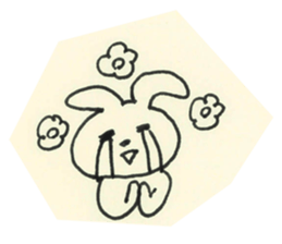 cute bunny reaction Sticker sticker #3361831