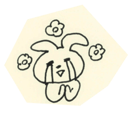 cute bunny reaction Sticker sticker #3361831