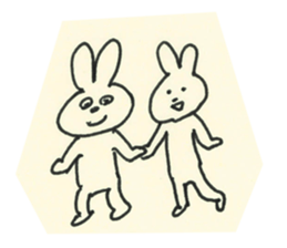 cute bunny reaction Sticker sticker #3361832