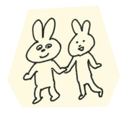 cute bunny reaction Sticker sticker #3361832