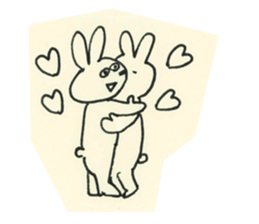 cute bunny reaction Sticker sticker #3361833