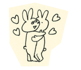 cute bunny reaction Sticker sticker #3361833