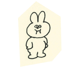 cute bunny reaction Sticker sticker #3361834