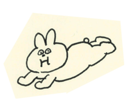 cute bunny reaction Sticker sticker #3361835