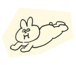 cute bunny reaction Sticker sticker #3361835