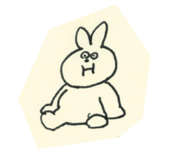 cute bunny reaction Sticker sticker #3361836