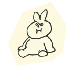 cute bunny reaction Sticker sticker #3361836