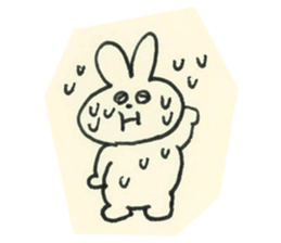 cute bunny reaction Sticker sticker #3361837