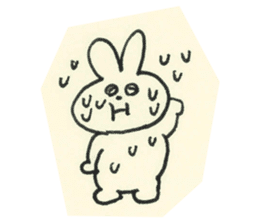 cute bunny reaction Sticker sticker #3361837