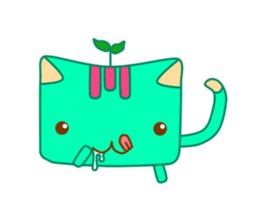 Green Curry Cat (Khiao-Wan) sticker #3362554