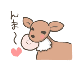 Funny deer in Nara sticker #3363371