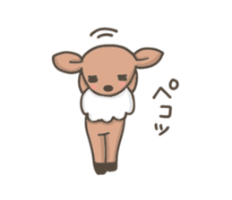 Funny deer in Nara sticker #3363390