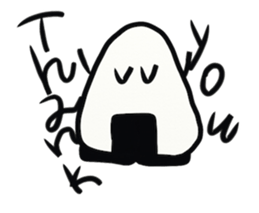 Onigiri kun of black-and-white sticker #3363523