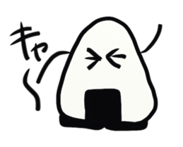 Onigiri kun of black-and-white sticker #3363524