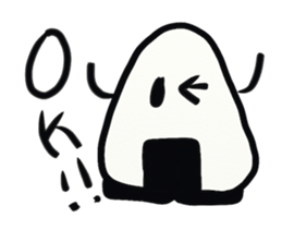 Onigiri kun of black-and-white sticker #3363526