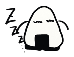 Onigiri kun of black-and-white sticker #3363528